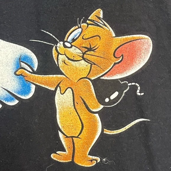 Tom and Jerry Cartoon T-Shirt Retro Vintage Hanna-Barbera Size S Black - Picture 4 of 12